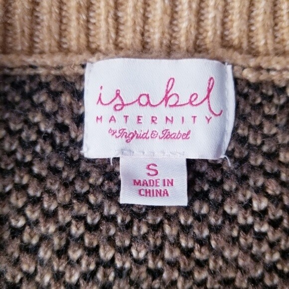Isabel Maternity Animal‎ Print Crewneck Pullover Sweater Size Small - Picture 9 of 10